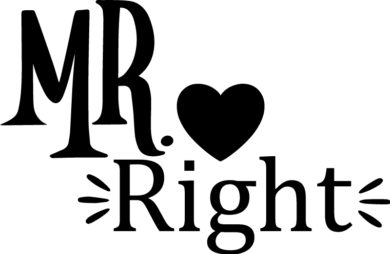 Mrs Right couple t shirts - TenStickers