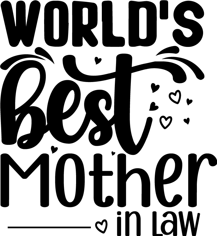 Worlds best mother in law custom t-shirt - TenStickers
