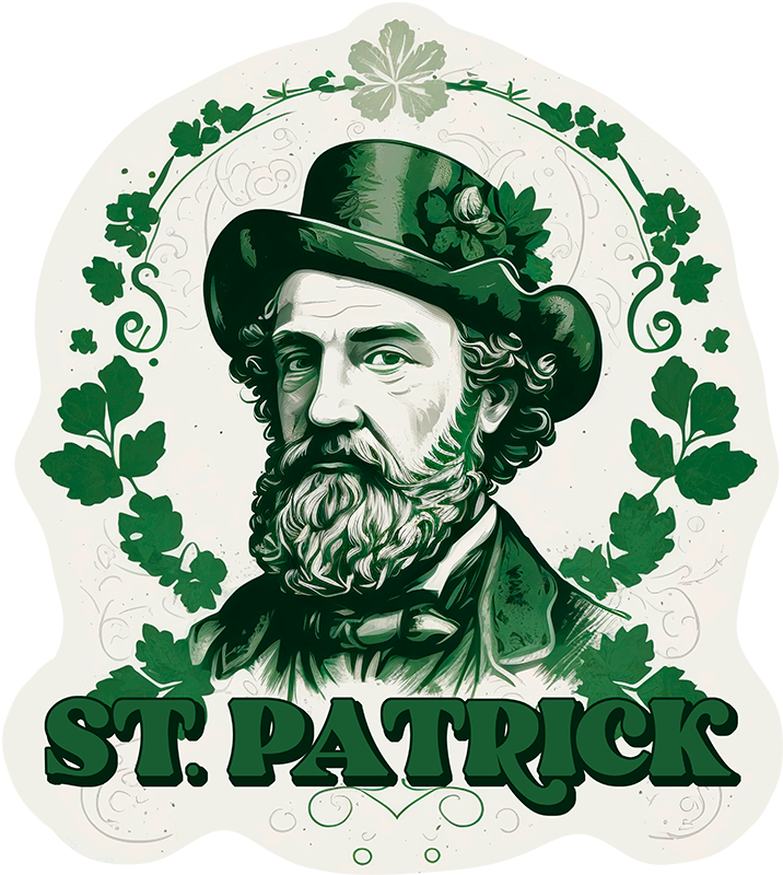 Saint Patrick illustration custom t-shirt - TenStickers