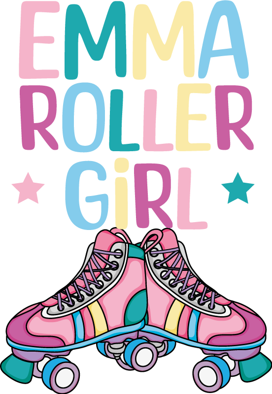 Silindir kız isimlerle t-shirt - TenStickers