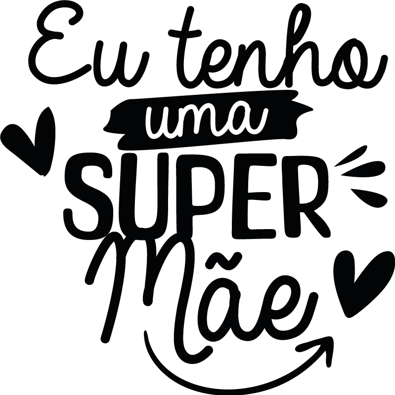 T-shirt  mães e filhos super mãe - TenStickers