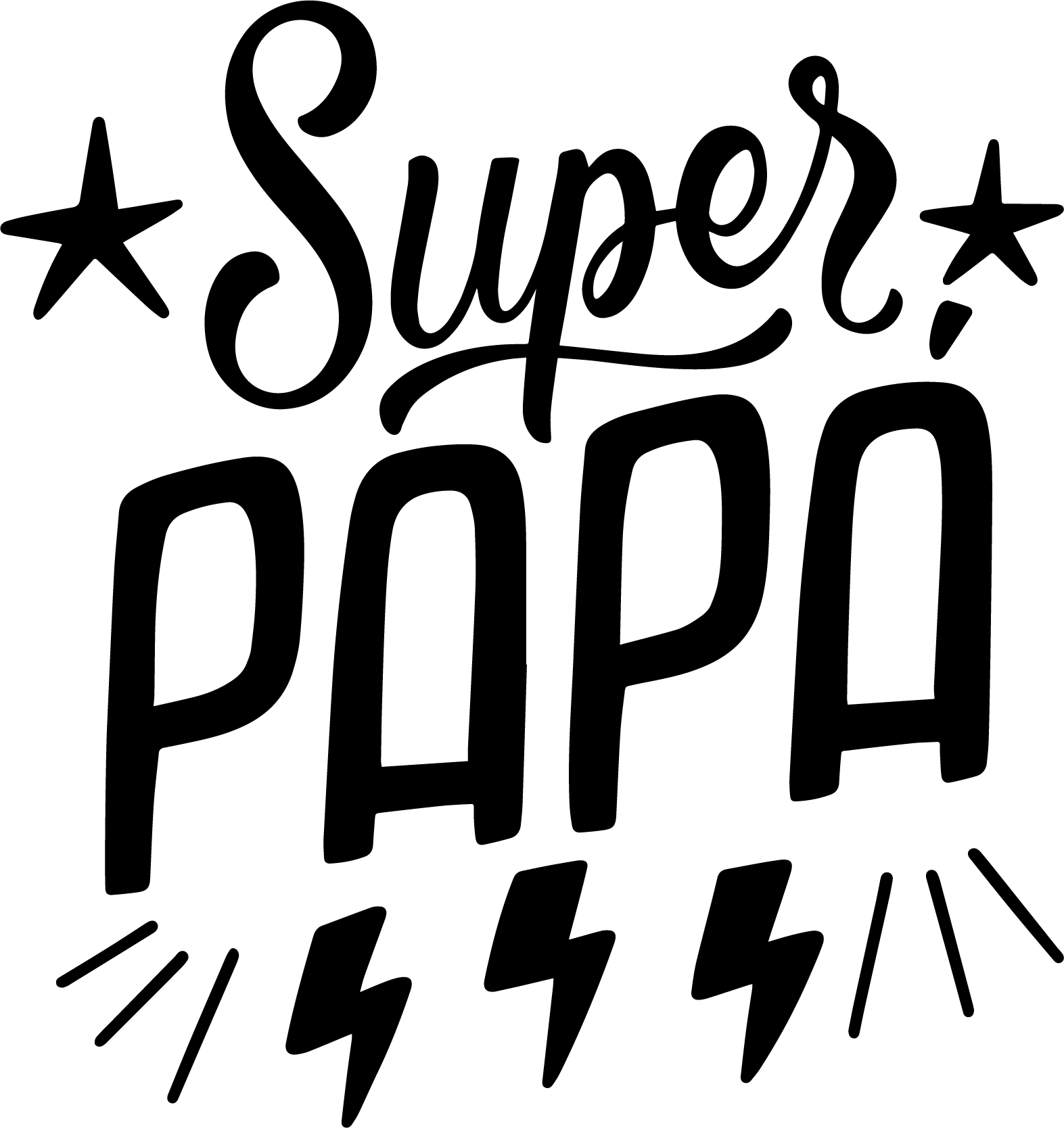 T-shirt fête des pères Super Papa - TenStickers