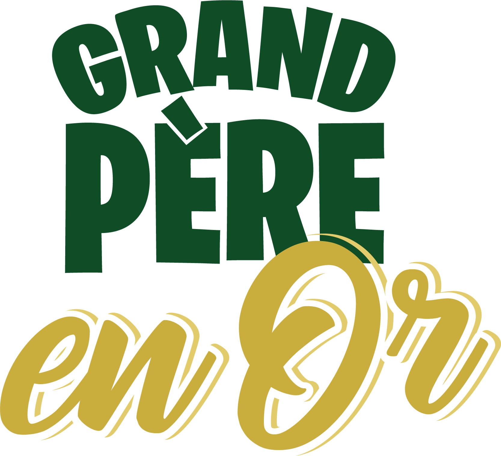 T-shirt Grand-père en Or fête des grands-pères - TenStickers