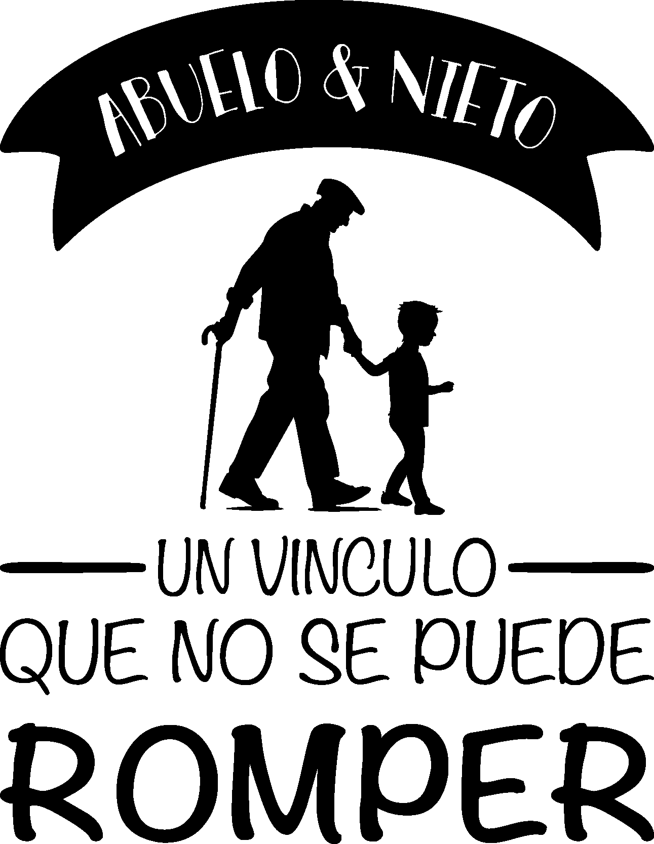 Camiseta vínculo eterno abuelos y nietos - TenVinilo