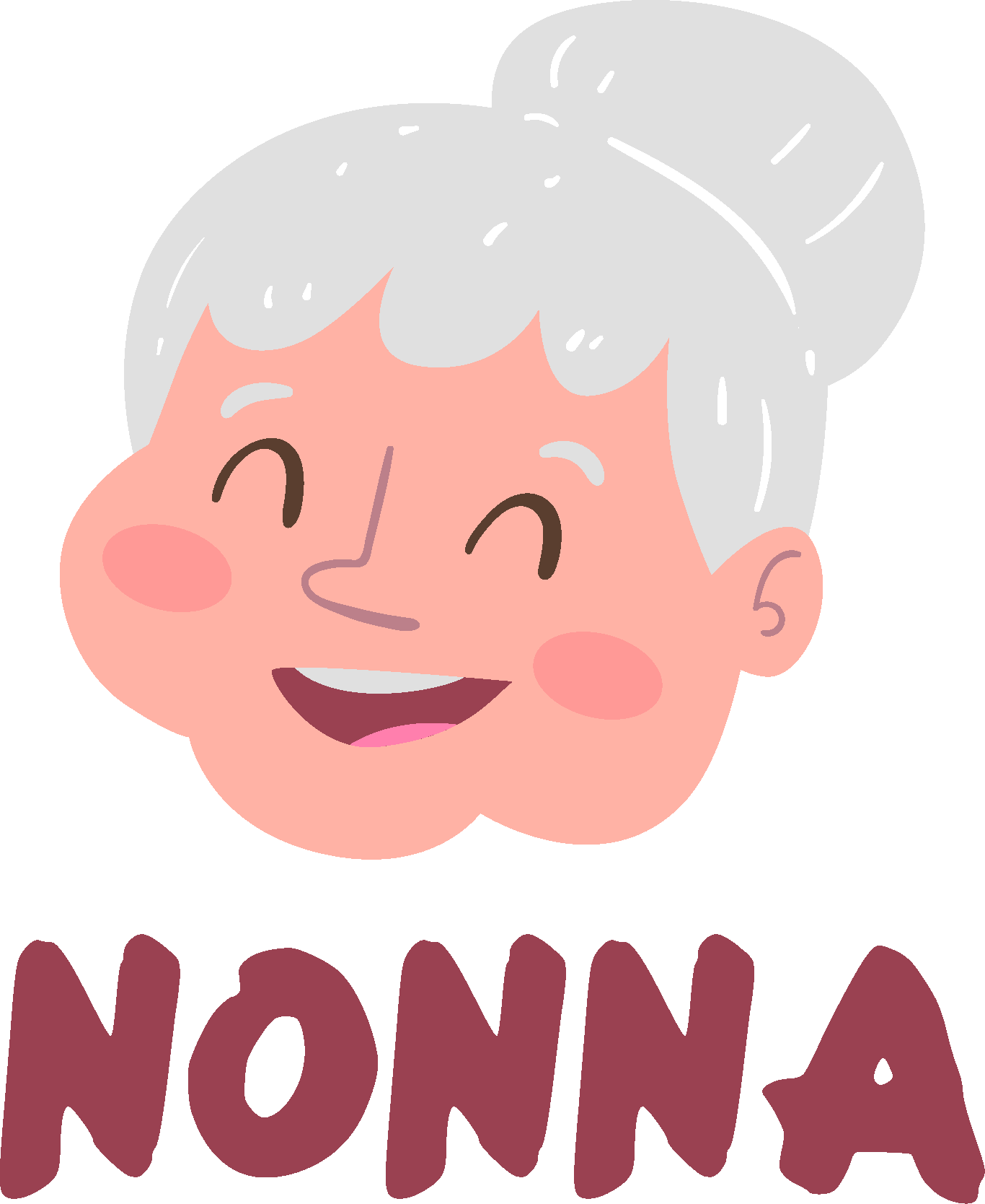Maglie disegnando nonna e nipote - TenStickers