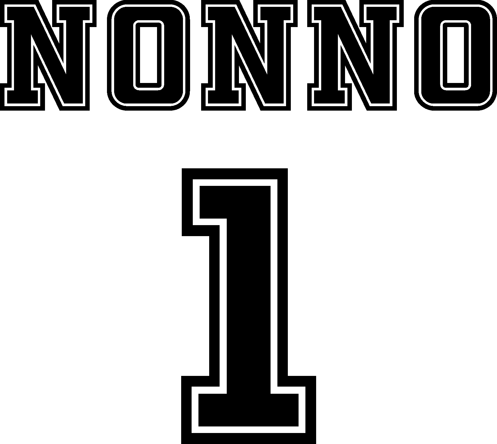 Maglie numeri di nipote e nonno - TenStickers