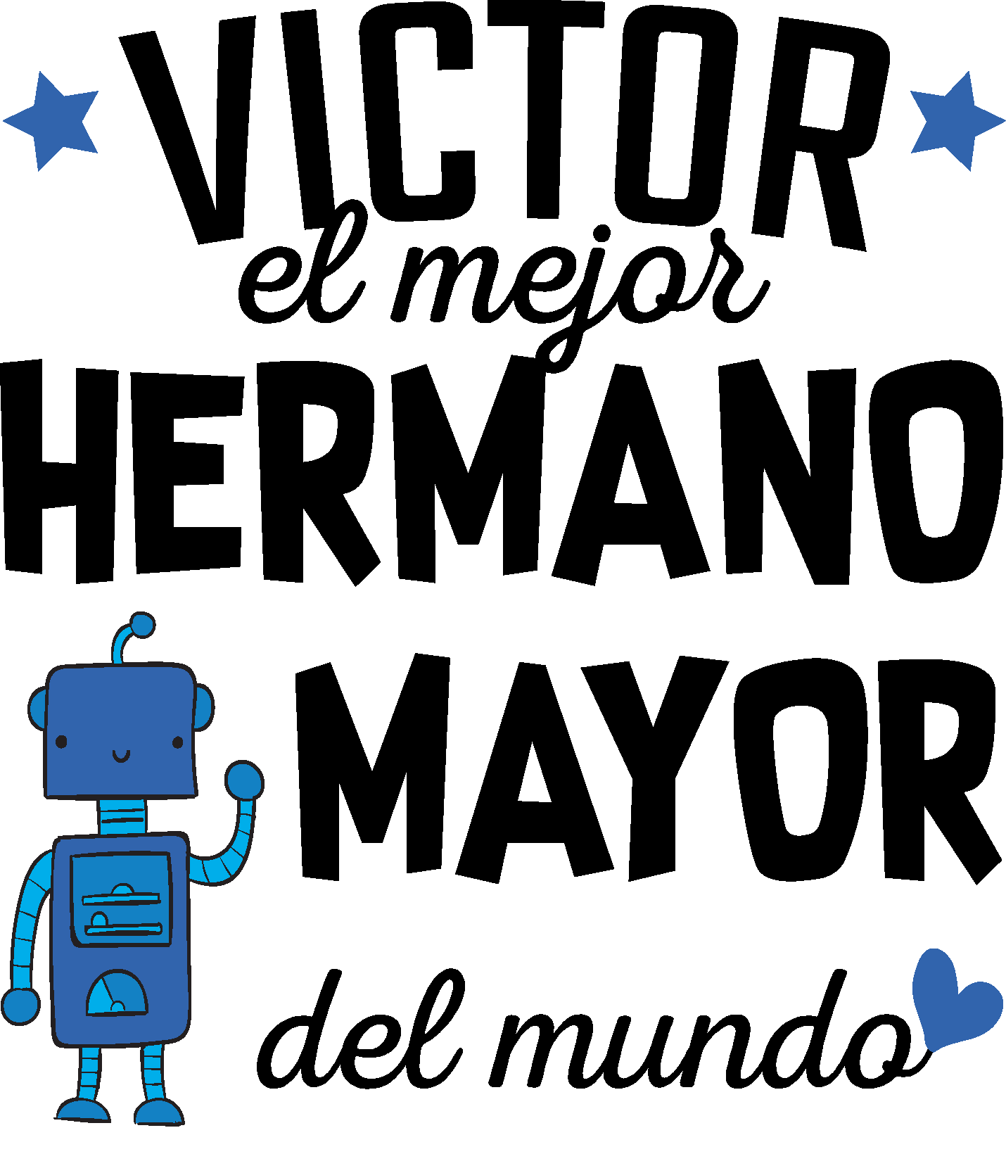 Camisetas con nombre mejor hermano del mundo - TenVinilo