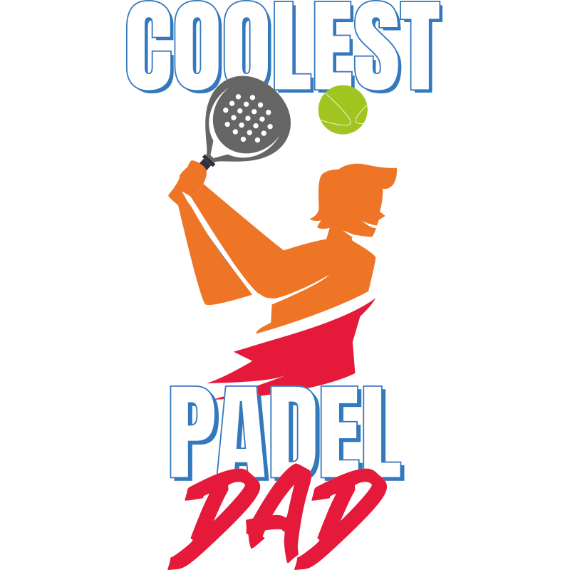 Camiseta el papá del pádel más genial - TenVinilo