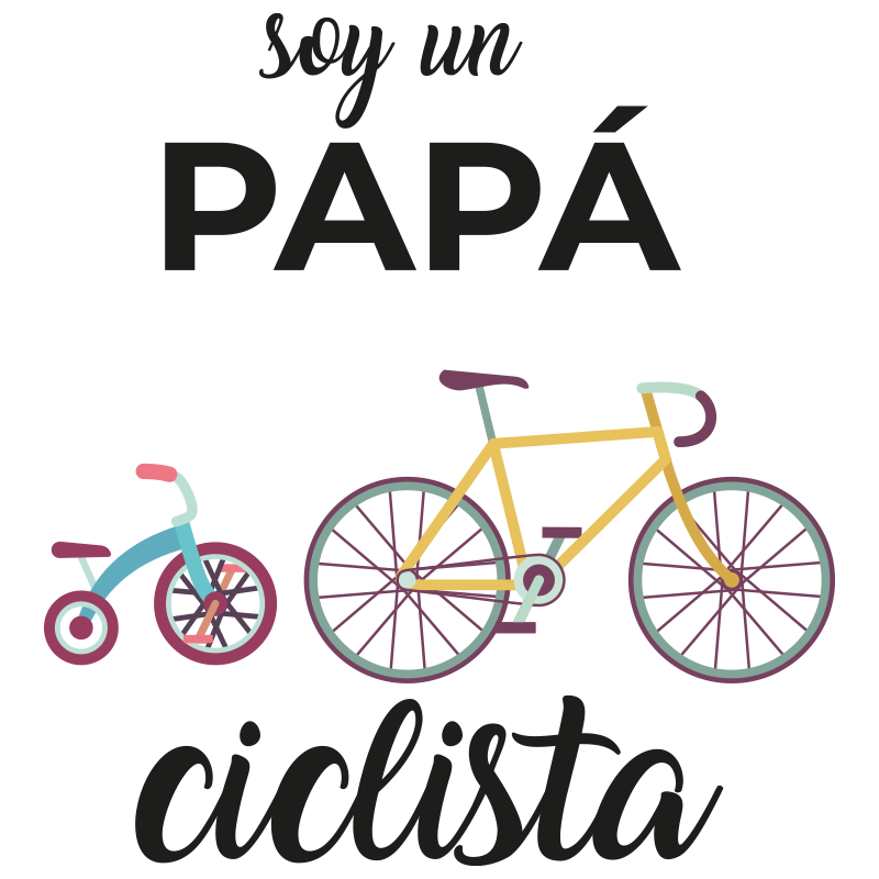 Camiseta padre e hijo soy un papa ciclista - TenVinilo