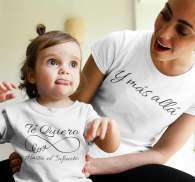 Camiseta mama e hija hasta el infinito -