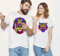 Camisetas para parejas Leon y leona - TenVinilo