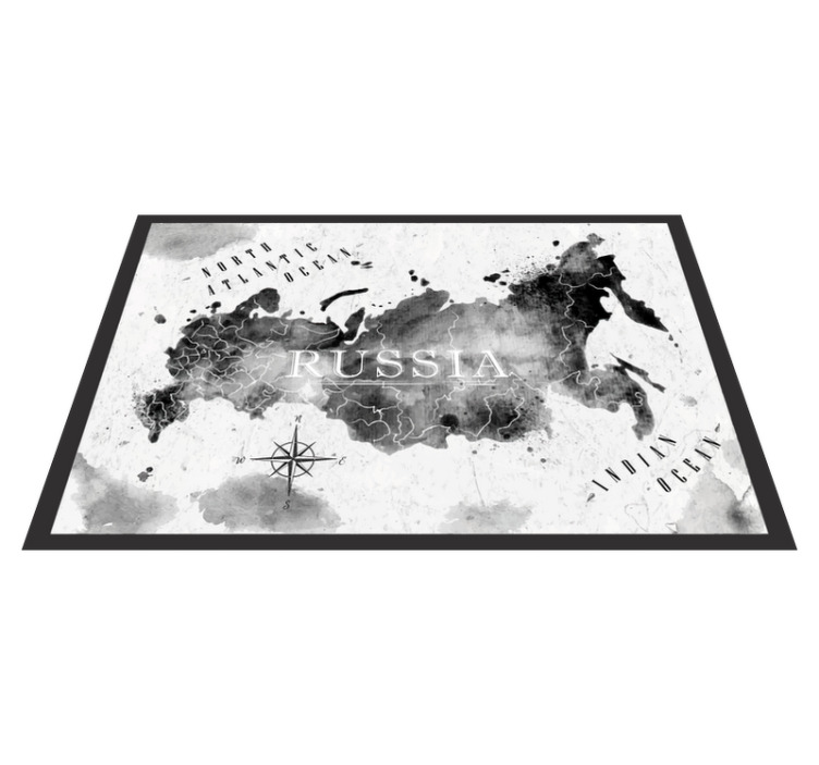 Alfombra vinílica mapamundi Tarjeta de mapa de urss - TenVinilo