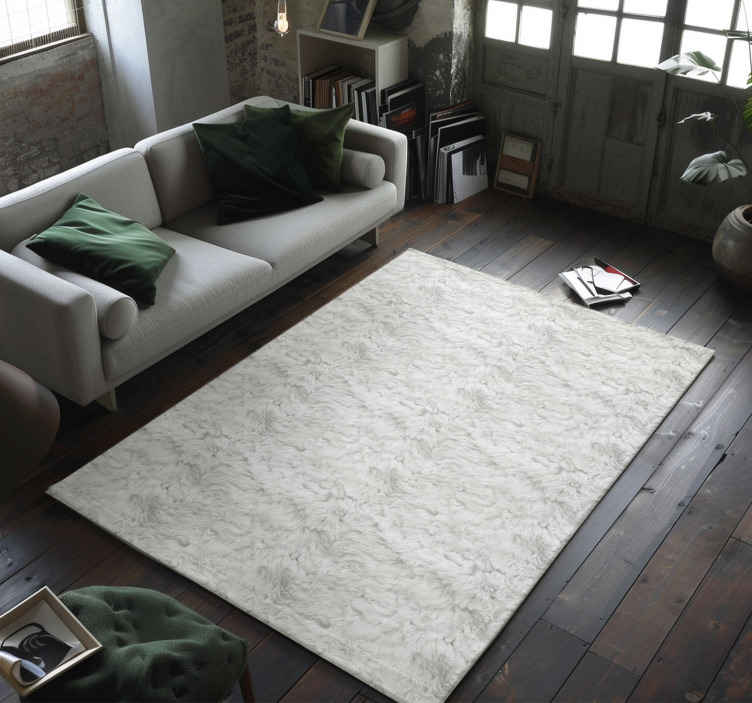 Soft texture white vinyl rug