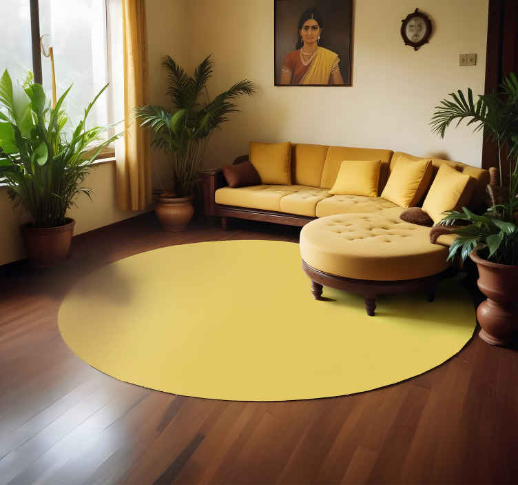 Vinyl Teppich gelb runde bauform - TenStickers
