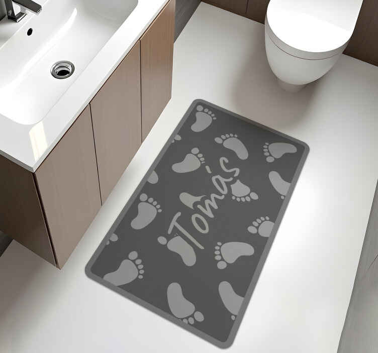Vinil podovi s imenima dizajn sivih stopala - TenStickers