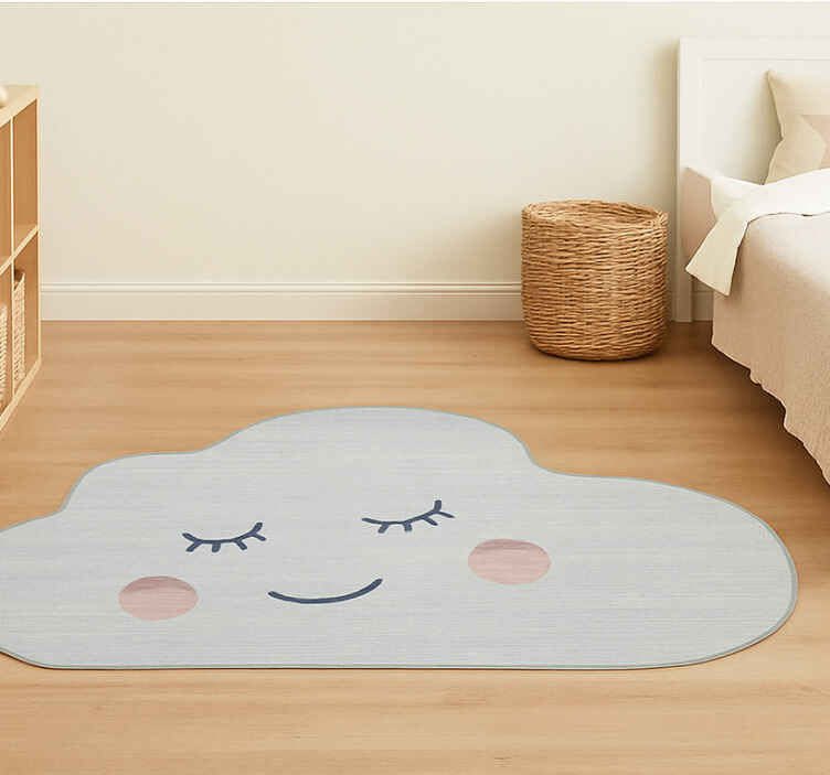 Tappeto vinile per bambini design della nuvola che fa un pisolino - TenStickers