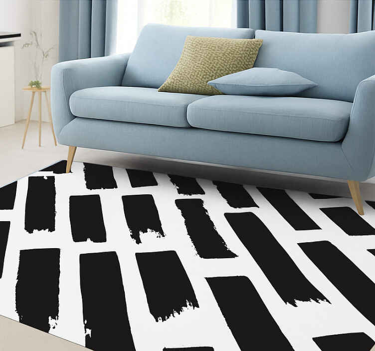 Alfombra vinílica cuadrada pinceladas modernas - TenVinilo