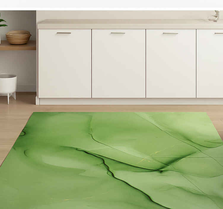 Tapis vinyle marbre motif effet émeraude - TenStickers