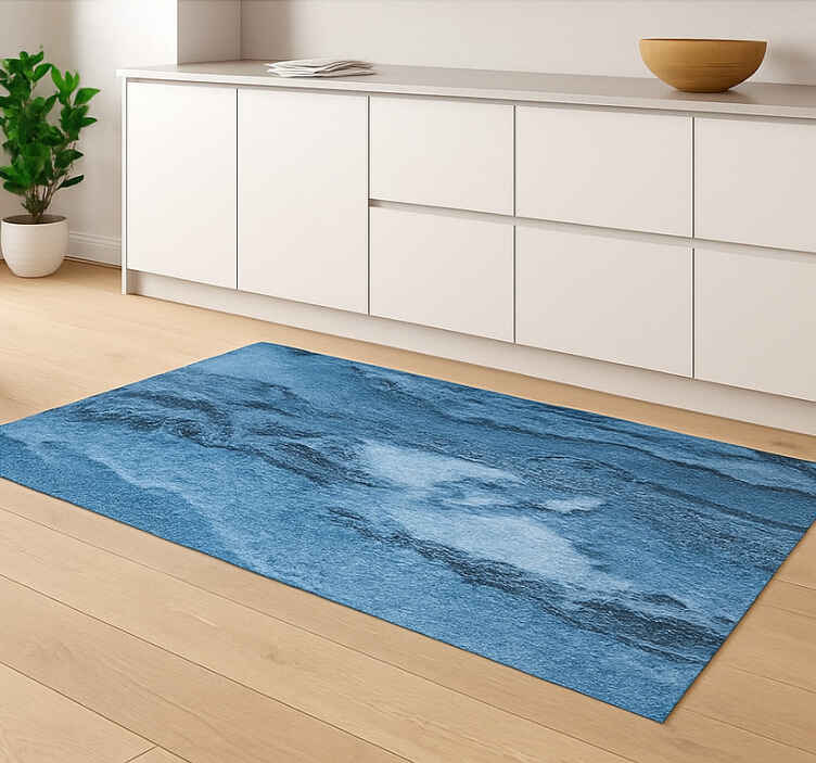 Tappeto vinile effetto marmo trama blu intenso - TenStickers
