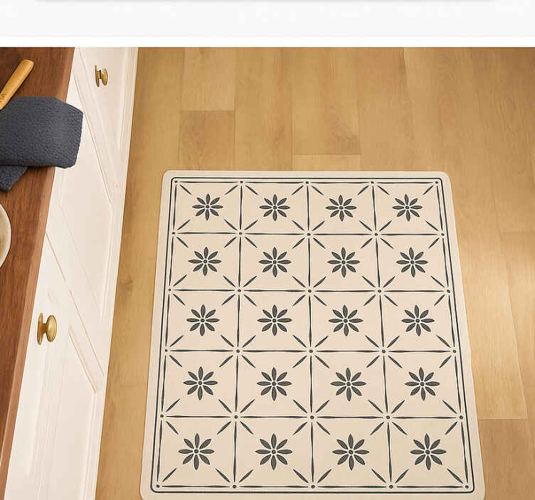 Tapis vinyle cuisine floraison de marguerites - TenStickers