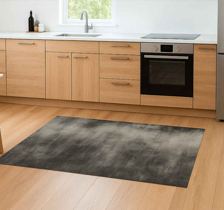 Tapis vinyle cuisine effet bois gris foncé - TenStickers