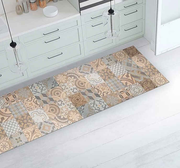 Sementiini arancioni mosaiikki vinyylimatto - Tenstickers