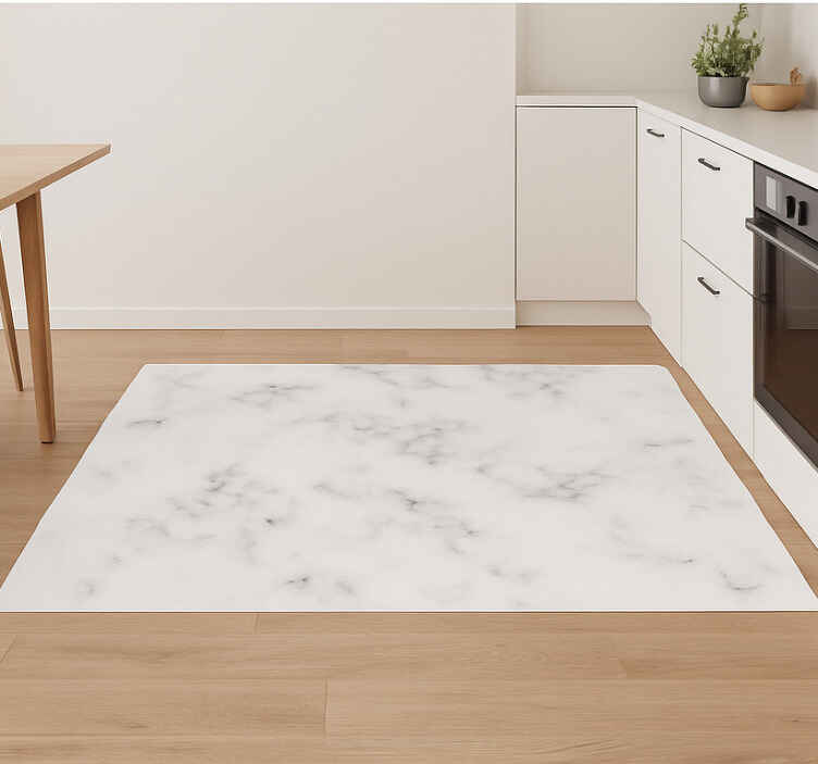 Kitchen vinyl rug with a simple marble design - TenStickers