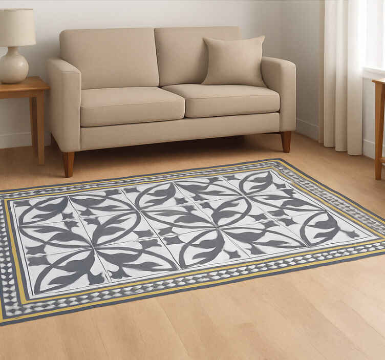 Oturma odası pvc halı encaustic görünümlü halı - TenStickers