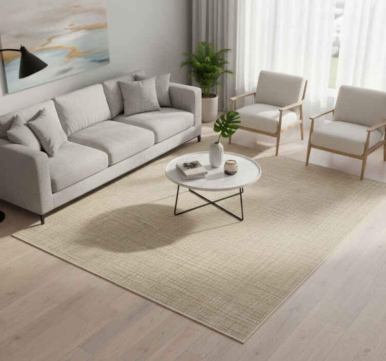 Vinyl rug with beige fabric look - TenStickers