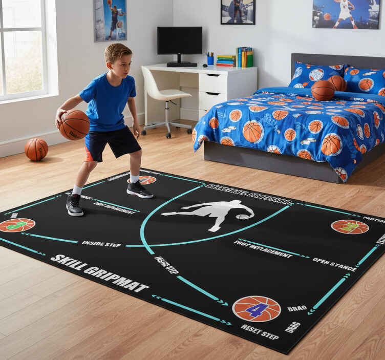 Tappeto vinile giochi allenamento basket - TenStickers
