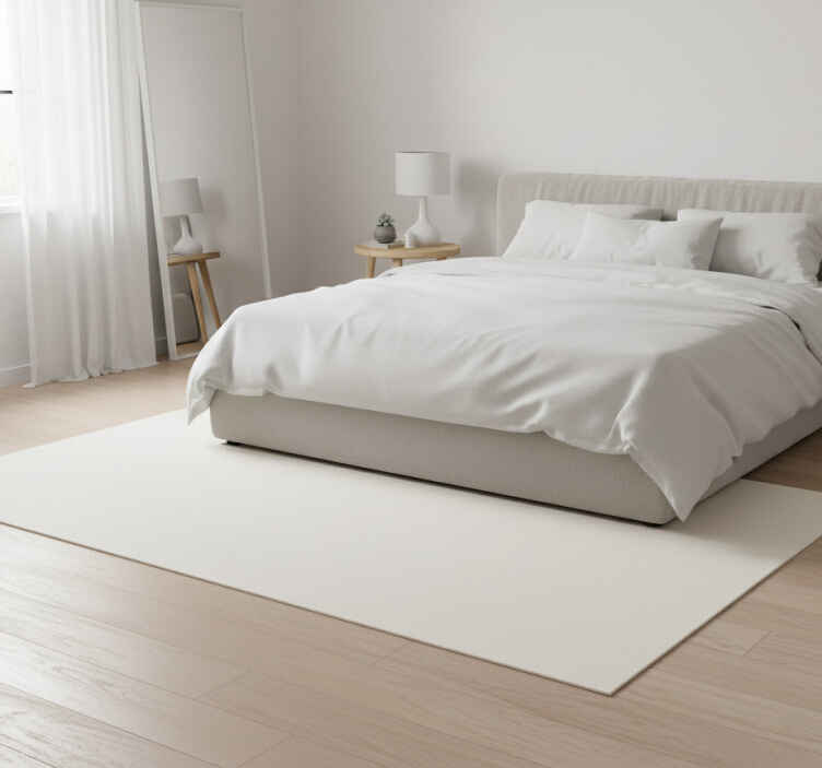 Minimal vinyl rug rectangular cloud dancer - TenStickers