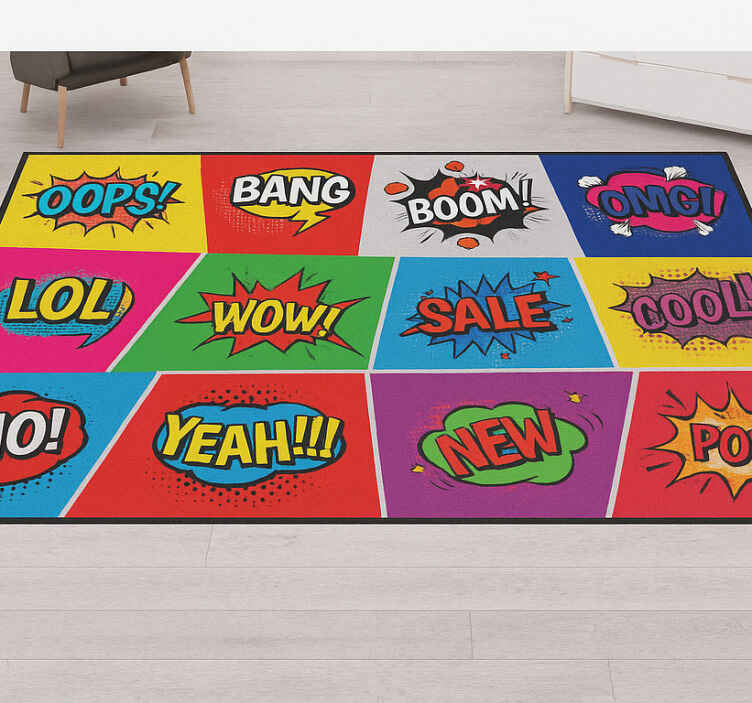 Tappeto vinile per ragazzi arte pop - TenStickers