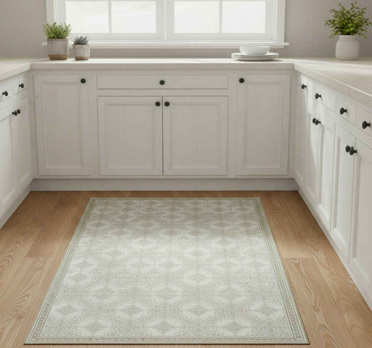 Tappeto pvc cucina vaniglia classica - TenStickers