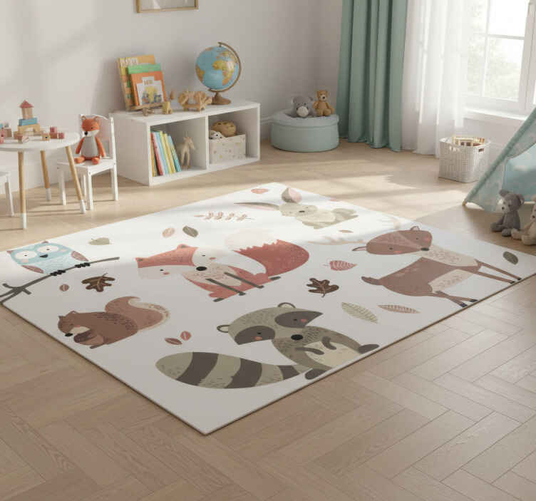 Tappeto vinile animali stile autunnale - TenStickers