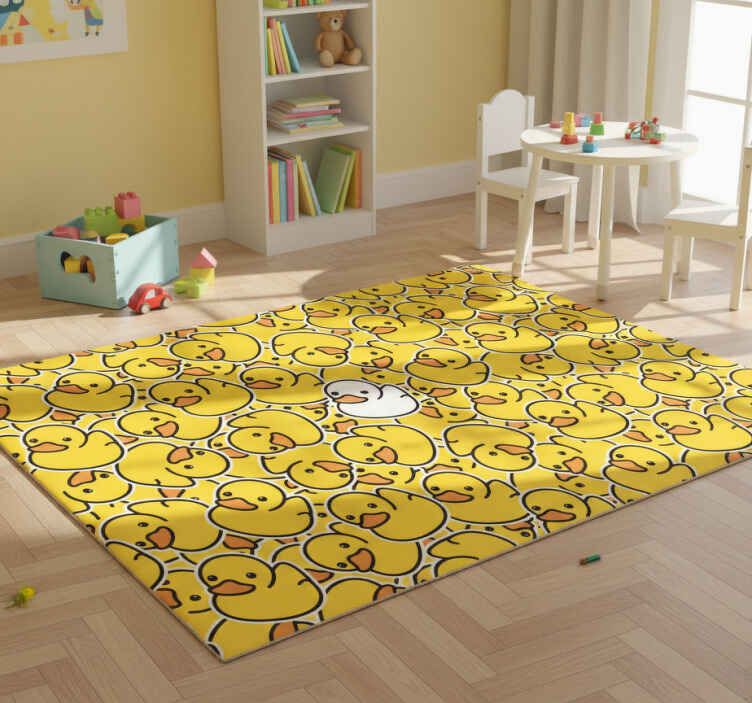Tappeto vinile animali anatra bianca diversa - TenStickers
