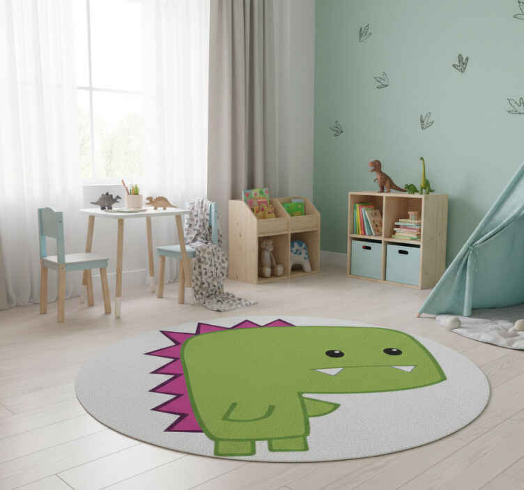 Tappeto vinile animali dinosauro verde - TenStickers