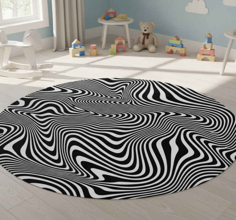 Tappeto vinile animali effetto 3d zebra - TenStickers