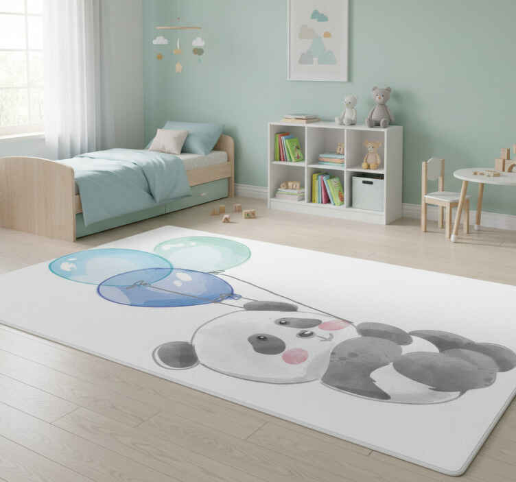 Tappeto vinile animali baby banda con tre palloni - TenStickers