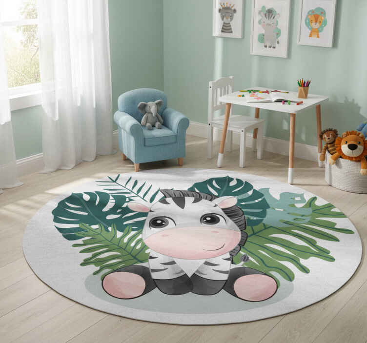 Tappeto vinile animali africa selvaggia zebra - TenStickers
