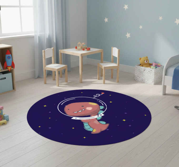 Tappeto vinile animali t-rex spaziale - TenStickers