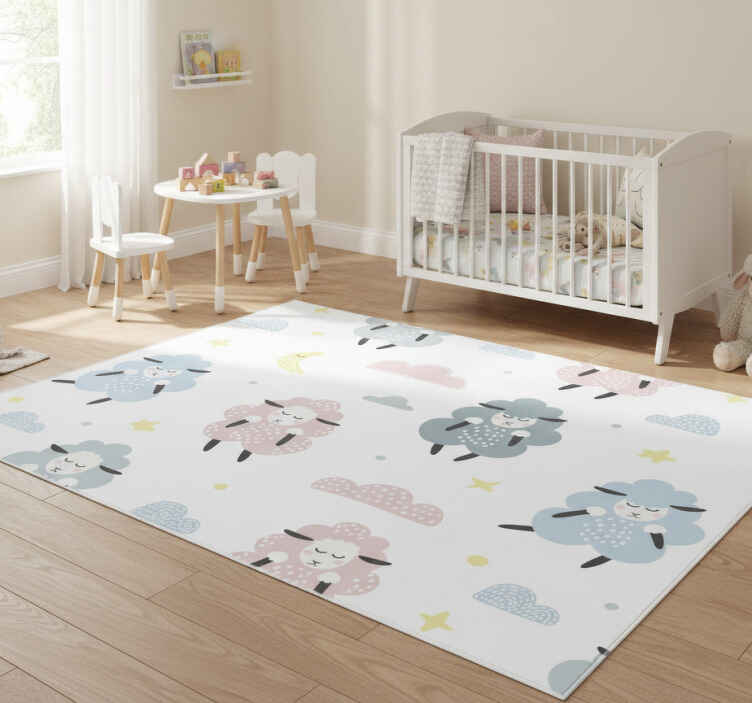 Tappeto vinile animali motivo pecore per bambini - TenStickers