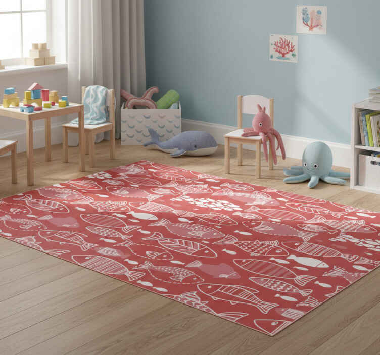 Tappeto vinile animali tanti pesci sotto il mare - TenStickers