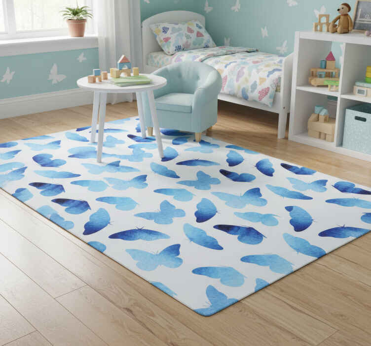 Tappeto vinile animali farfalle dipinte - TenStickers