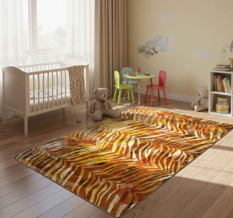 Tappeto vinile animali zebra acquerello - TenStickers