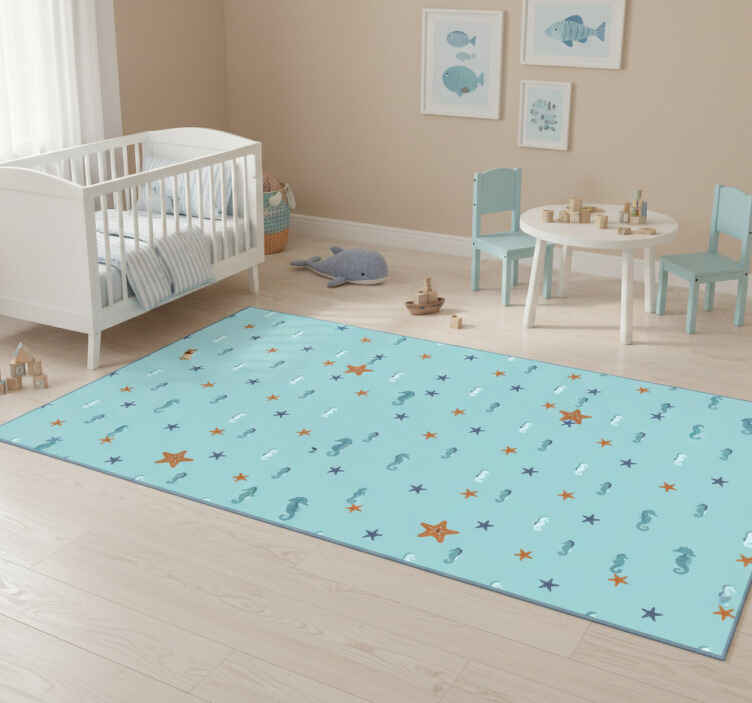 Tappeto vinile animali stile marino - TenStickers