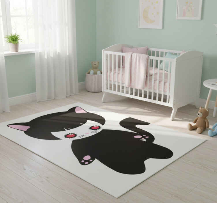 Tappeto vinile animali gattino mostruoso - TenStickers