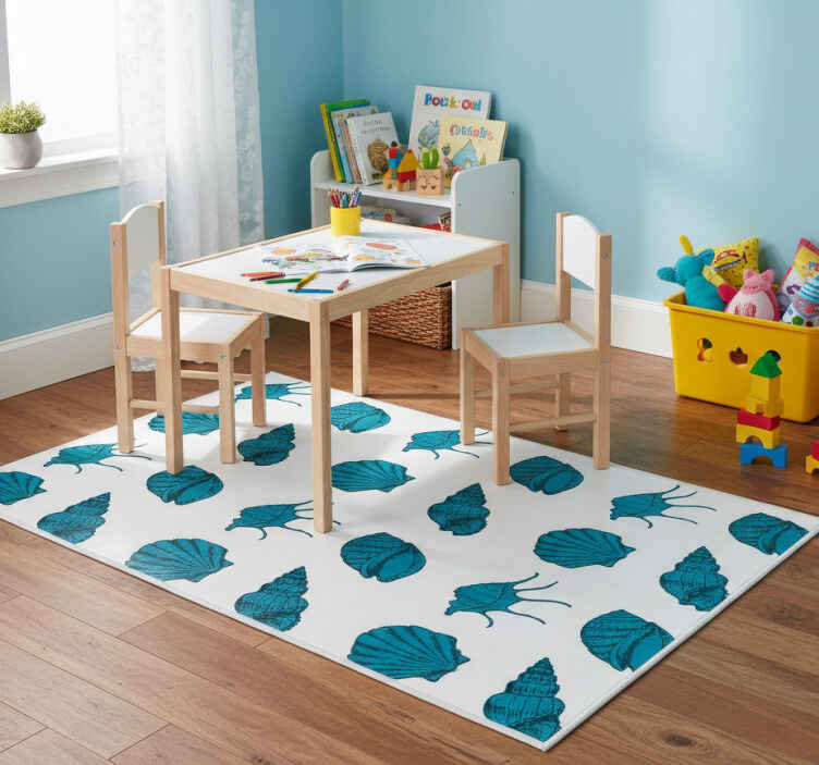Tappeto vinile animali conchiglie marine - TenStickers