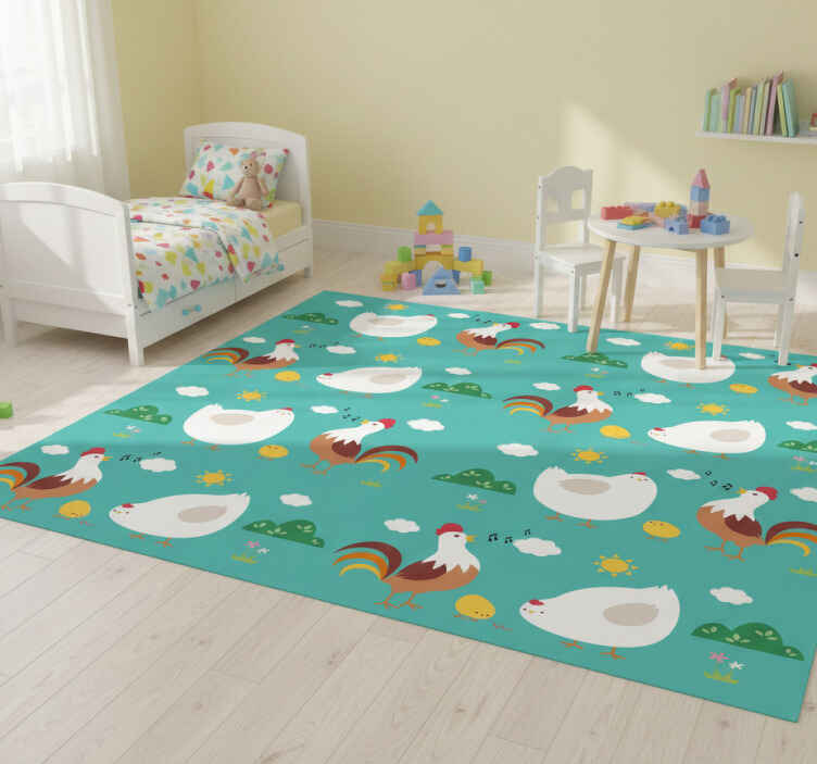 Tappeto vinile animali motivo gallo cantore - TenStickers