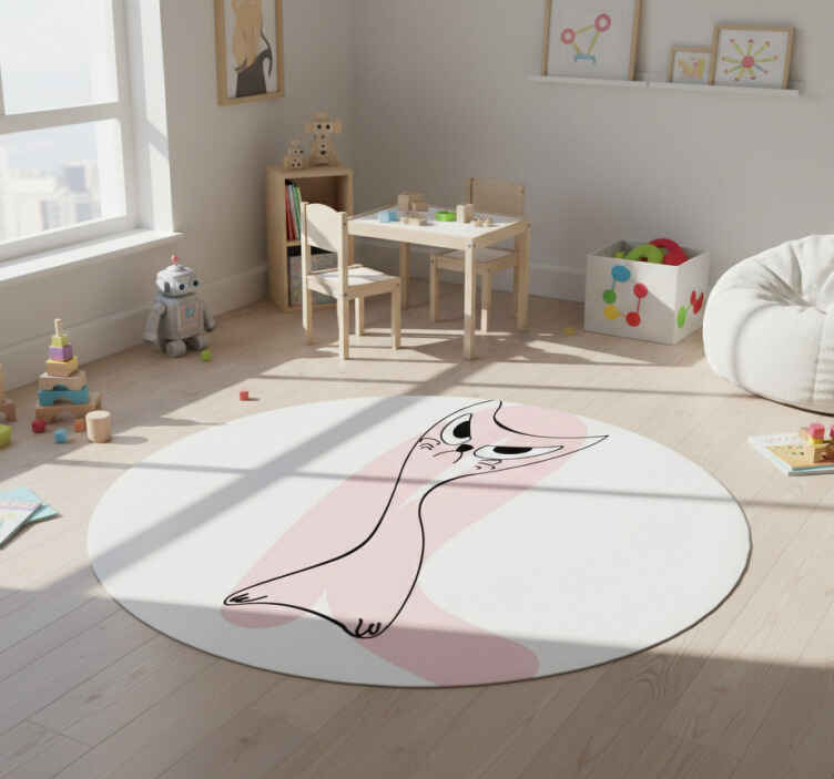 Tappeto vinile animali sagoma arrabbiata - TenStickers