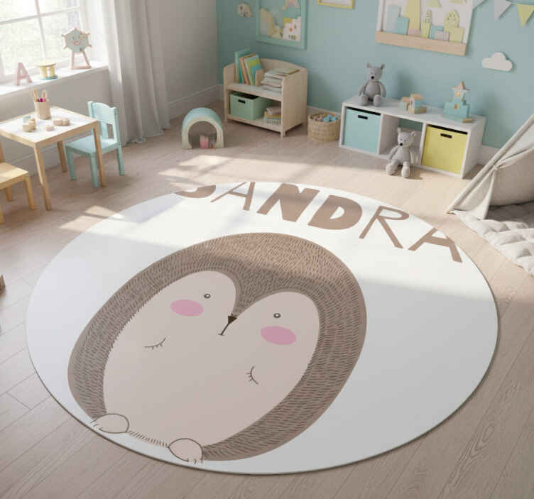 Tappeto vinile animali riccio carino - TenStickers